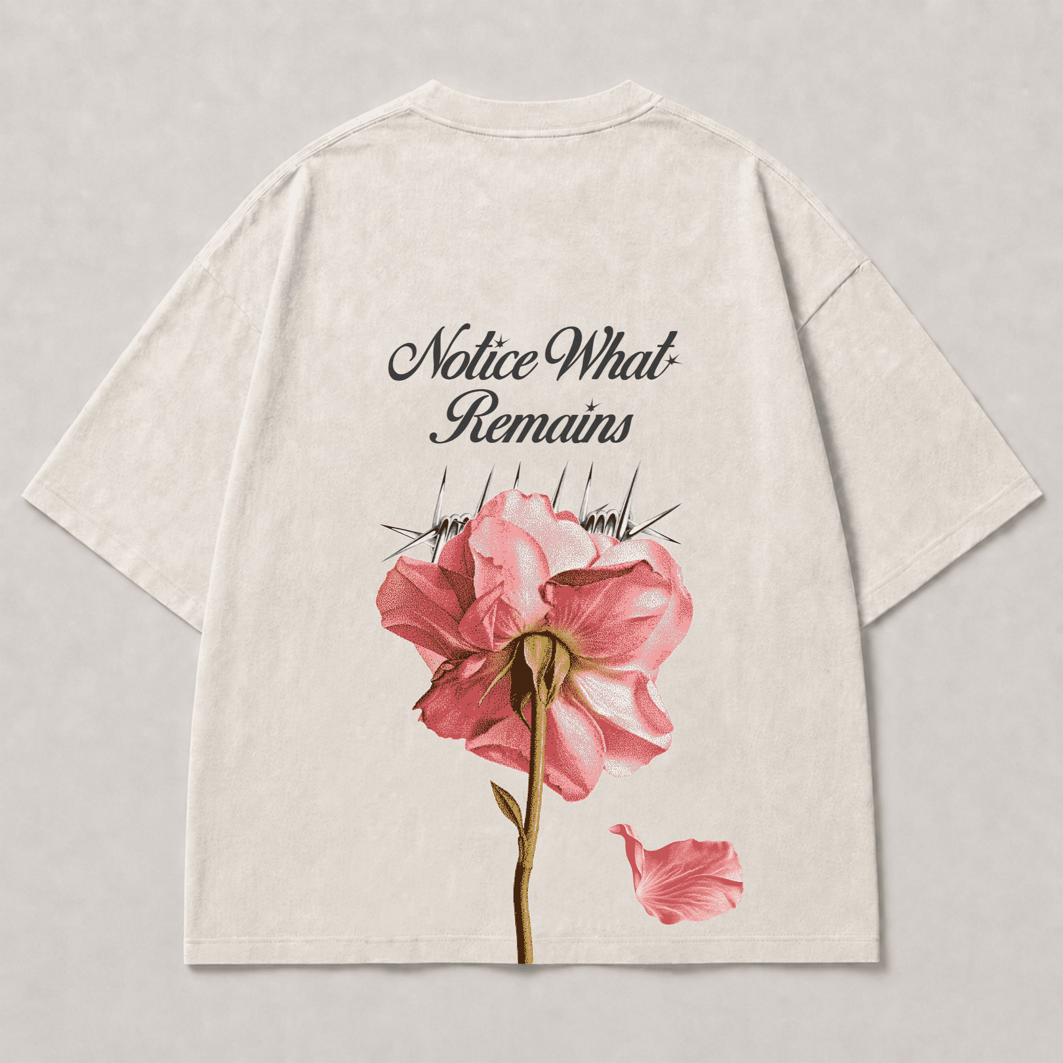 Camiseta NOTICE WHAT REMAINS, vista posterior